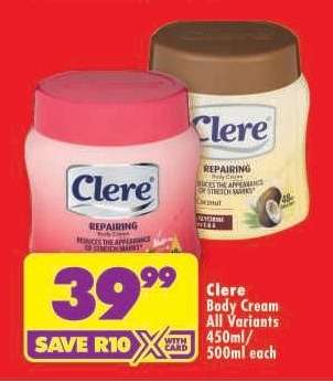 CLERE Body Cream (All variants)