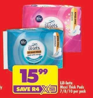 Lil Lets Maxi Thick Pads