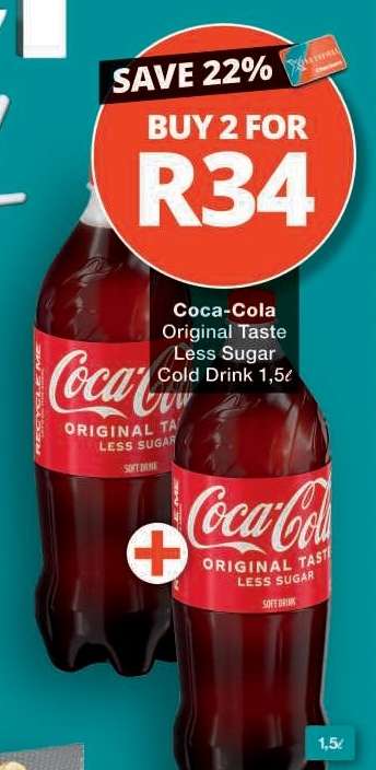 Coca-Cola Original Taste Less Sugar Cold Drink