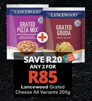 Lancewood Grated Cheese All Variants 200g