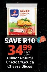 Clover Natural Cheddar/Gouda Cheese Slices