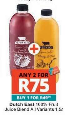 Dutch East 100% Fruit Juice Blend All Variants