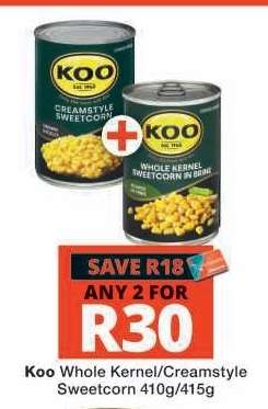 Koo Whole Kernel/Creamstyle Sweetcorn