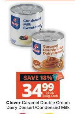 Clover Caramel Double Cream Dairy Dessert/Condensed Milk