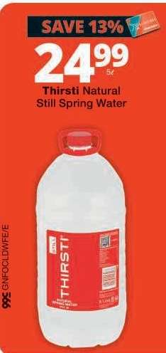 THIRSTI NATURAL STILL SPRING WATER