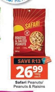 Safari Peanuts / Peanuts & Raisins
