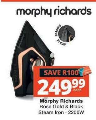 Morphy Richards Rose Gold & Black Steam Iron