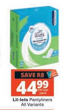 LIL-LETS PANTYLINERS
