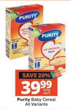 Purity Baby Cereal