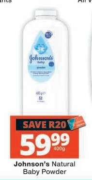 JOHNSON'S NATURAL BABY POWDER