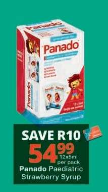 Panado Paediatric Strawberry Syrup
