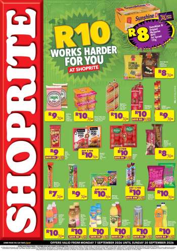 Shoprite catalogue  - 07/09/2026 - 20/09/2026.