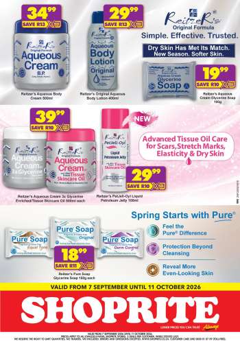 Shoprite catalogue  - 07/09/2026 - 11/10/2026.