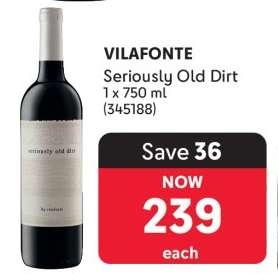 VILAFONTE Seriously Old Dirt