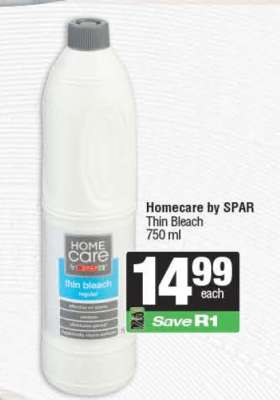 Homecare by SPAR Thin Bleach