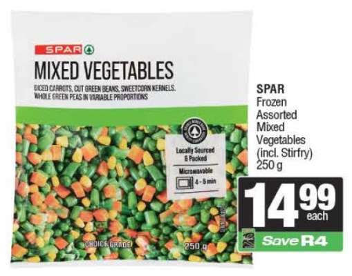 SPAR Frozen Assorted Mixed Vegetables