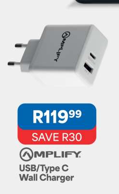 AMPLIFY USB/Type C Wall Charger