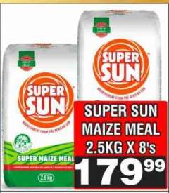 Super Sun Maize Meal 2.5kg x 8's