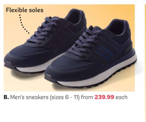 Men’s sneakers (sizes 6 - 11)