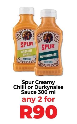 Spur Creamy Chilli or Durkynaise Sauce 300 ml