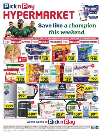 Pick n Pay Hypermarket catalogue  - 17/09/2026 - 20/09/2026.