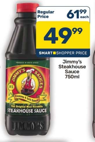 Jimmy's Steakhouse Sauce 750ml
