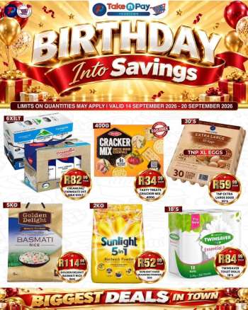 Take n Pay catalogue  - 14/09/2026 - 20/09/2026.