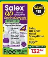 Salex QD Child Nasal Spray/Rinse