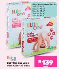 Baby Nappies Value Pack Assorted Sizes