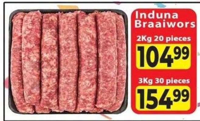Induna Braaiwors 2Kg