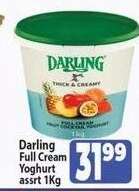 Darling Full Cream Yoghurt assrt 1Kg