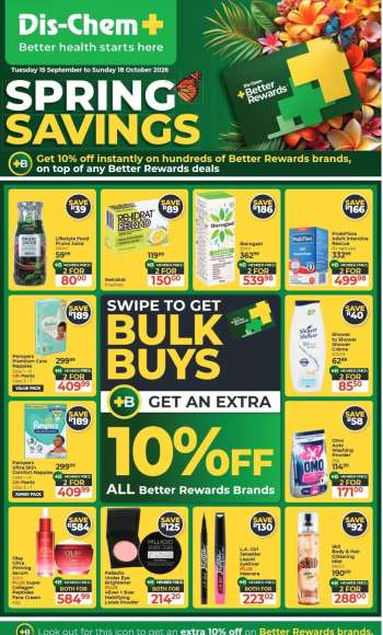 Dis-Chem catalogue  - 15/09/2026 - 18/10/2026.