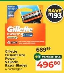 Gillette Fusion5 Pro Power 5-Blade Razor Blades