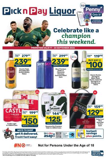 Pick n Pay catalogue  - 17/09/2026 - 20/09/2026.