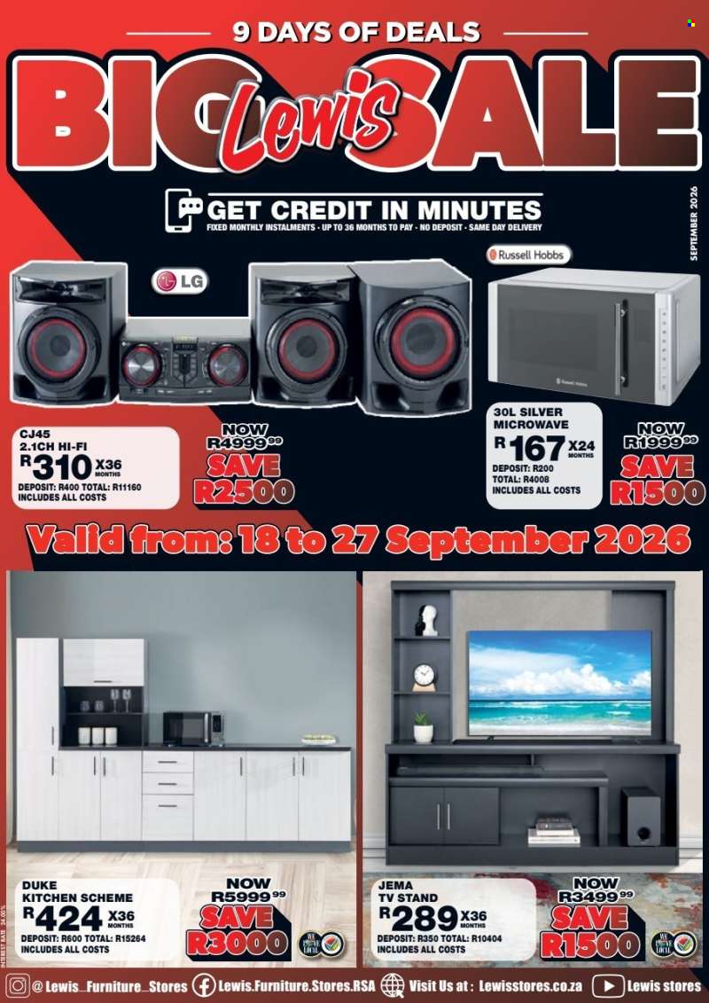 Lewis catalogue  - 18/09/2026 - 27/09/2026.