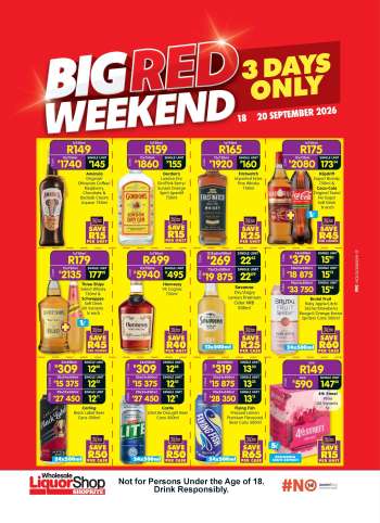 Shoprite catalogue  - 18/09/2026 - 20/09/2026.