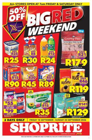 Shoprite catalogue  - 18/09/2026 - 20/09/2026.