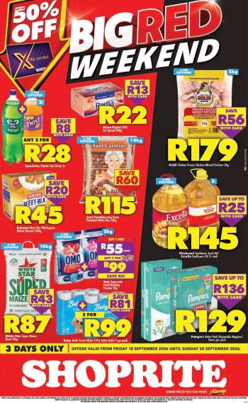 Shoprite catalogue  - 18/09/2026 - 20/09/2026.