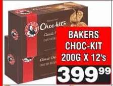 BAKERS CHOC-KIT 200G X 12's