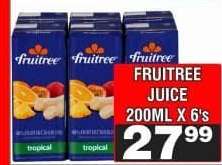 FRUITREE JUICE 200ML X 6's