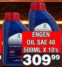 ENGEN OIL SAE 40 500ML X 10's