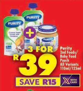 Purity 2nd Foods Baby Food/Pouch