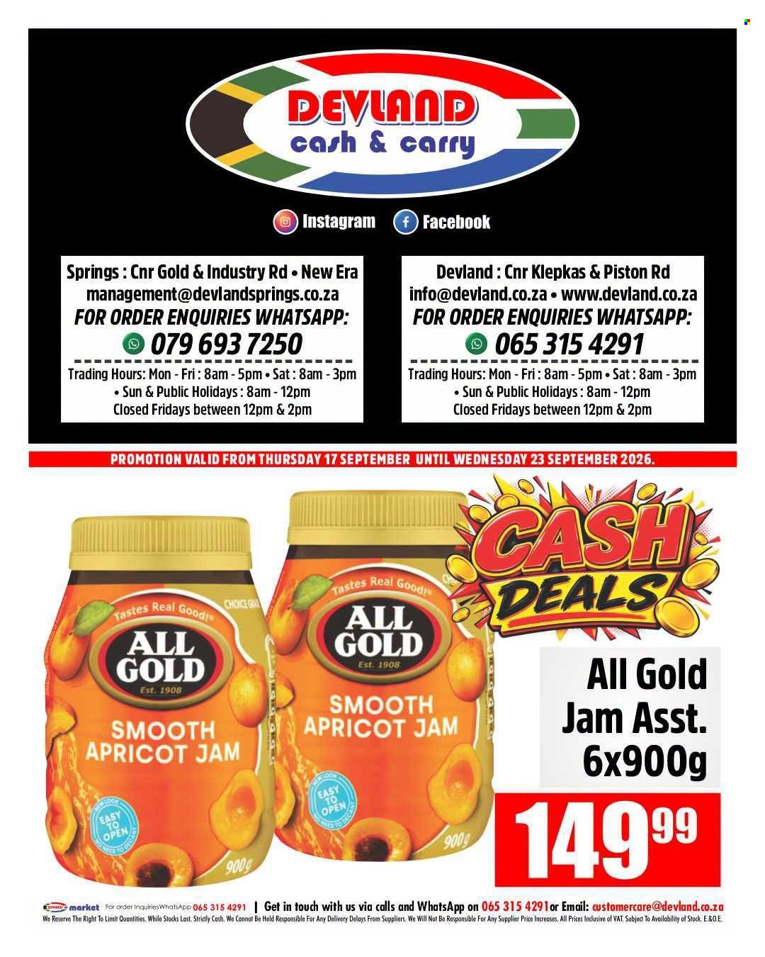 Devland specials - 17/09/2026 - 23/09/2026. Page 1