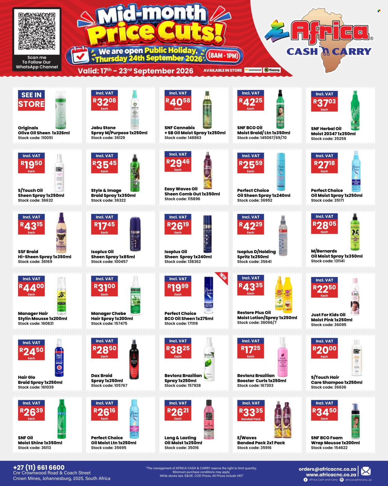 Africa Cash & Carry specials - 17/09/2026 - 23/09/2026. Page 1