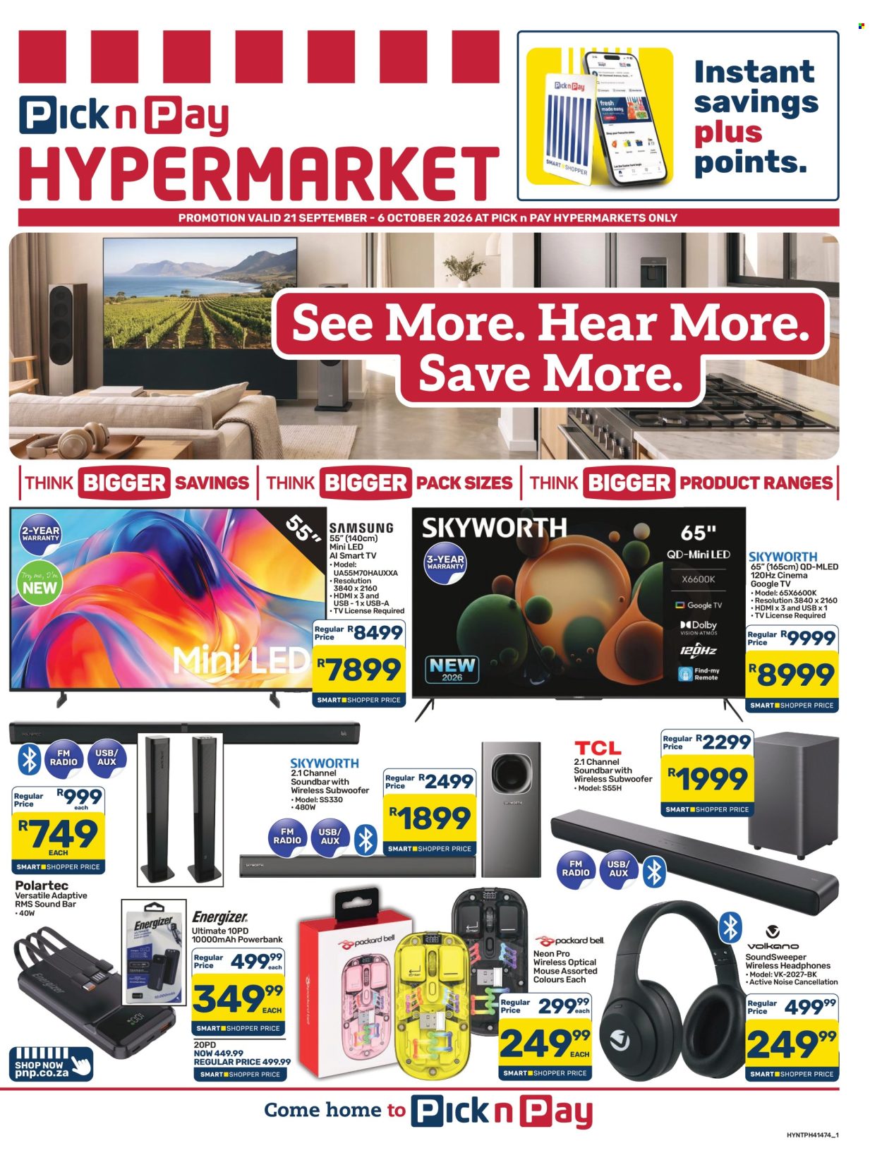 Pick n Pay Hypermarket specials - 21/09/2026 - 06/10/2026. Page 1