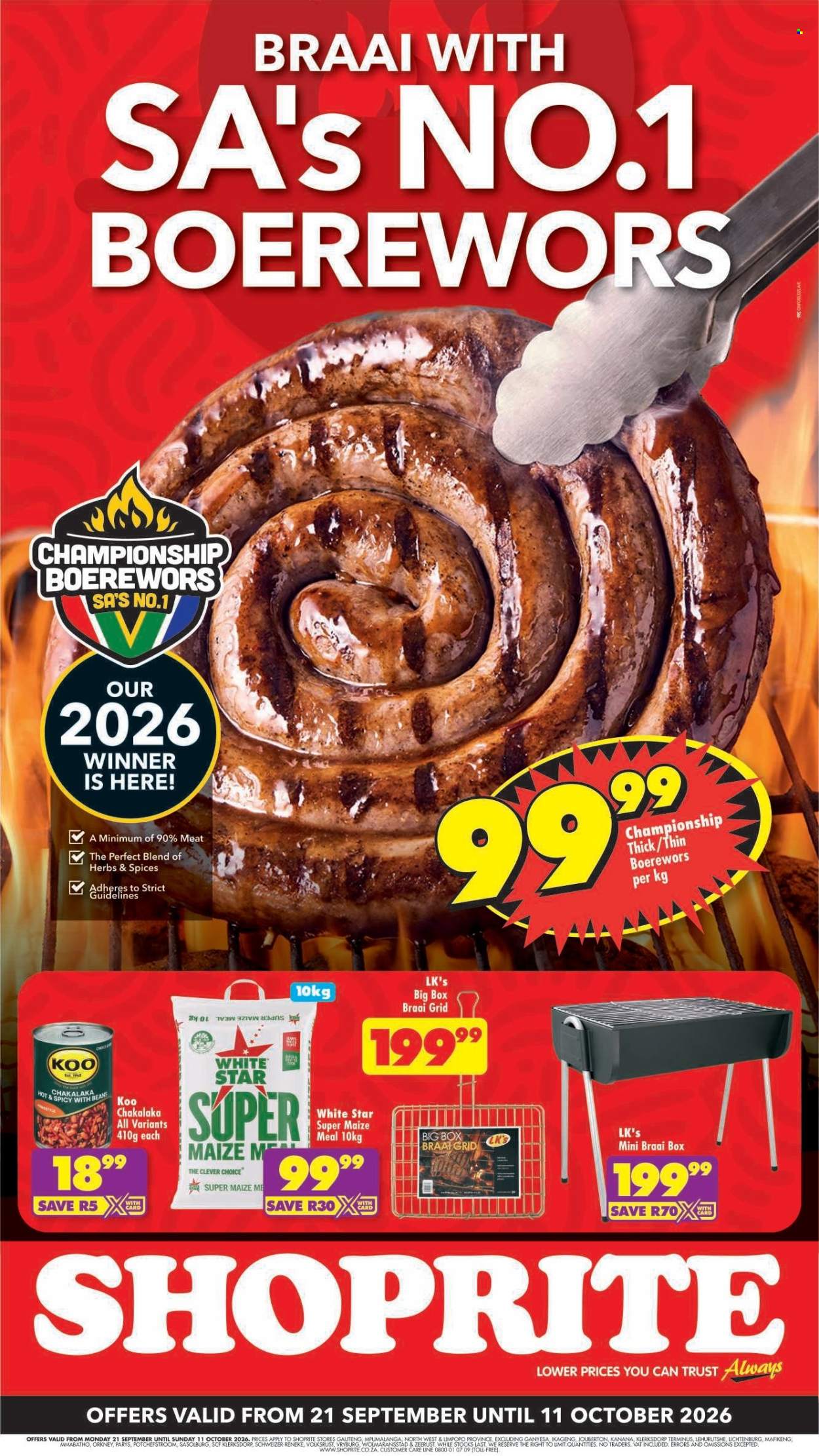 Shoprite specials - 21/09/2026 - 11/10/2026. Page 1