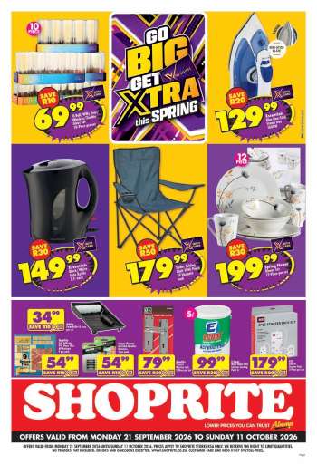 Shoprite catalogue  - 21/09/2026 - 11/10/2026.