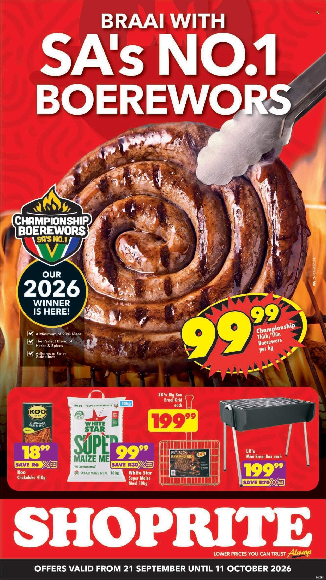 Shoprite specials - 21/09/2026 - 11/10/2026. Page 1