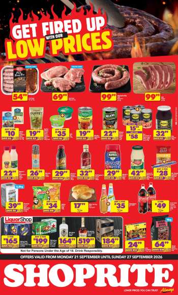 Shoprite catalogue  - 21/09/2026 - 27/09/2026.