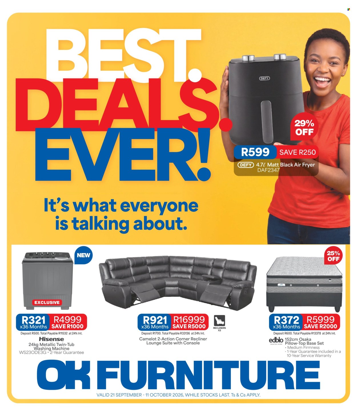 OK Furniture specials - 21/09/2026 - 11/10/2026. Page 1